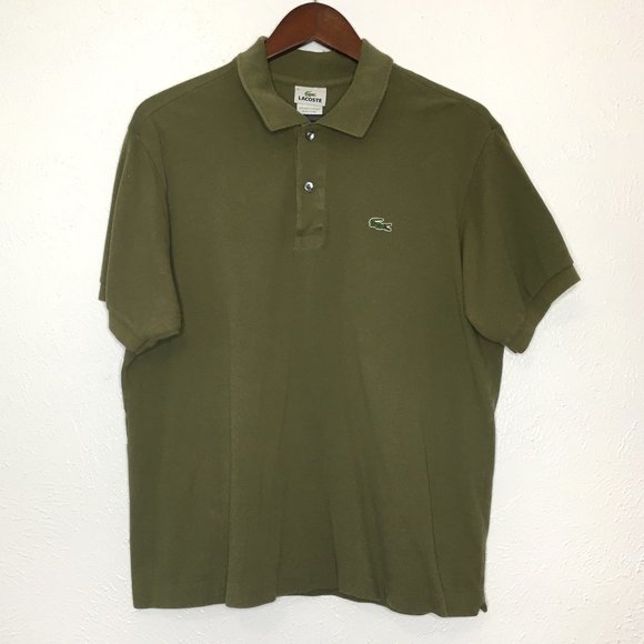 olive green lacoste shirt